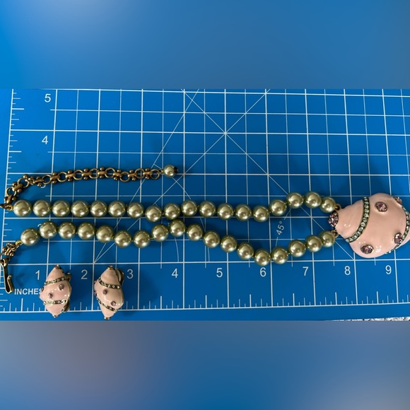 Heidi Daus 🐚SET: Fashion Conchous pink enamel & Swarovski crystals - Picture 5 of 13